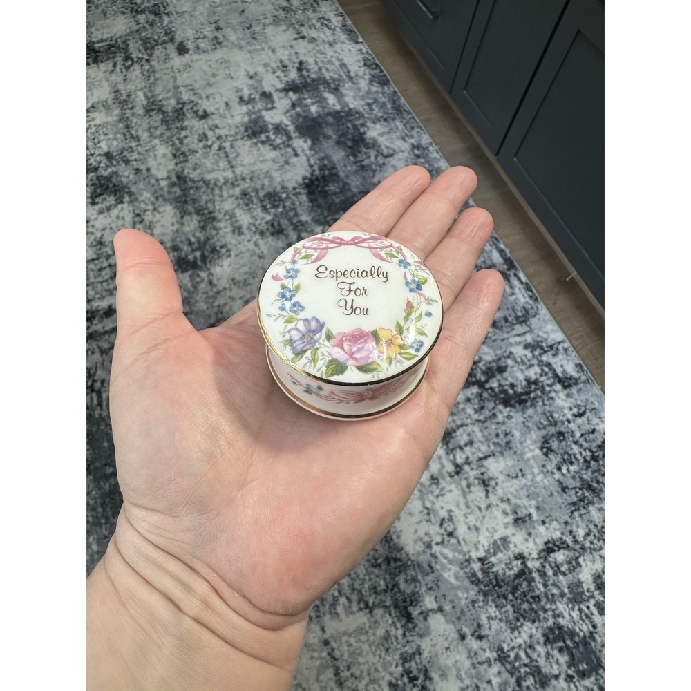 Small Ayshford "Specially For You" Trinket Box Porcelain Fine China England